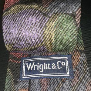 3 1/2" New Designer Tie By Wright & Co Long